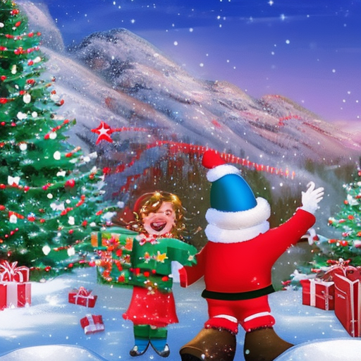 Santa Tracker NORAD, Christmas spirit, family laughing, bright colors, outdoors, high-quality.