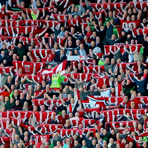 Crowd, Swansea vs Bristol City, rivalry, passionate, flags, banners, stadium, vibrant colors.