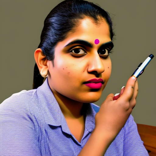 Photo of Uma Gupta, a 32-year-old female opinion writer for a national newspaper. She is wearing a black blazer and white shirt, her hair is pulled back in a neat bun. She has a serious expression and is looking directly into the camera. She is holding a pen in her right hand, ready to write her next thought-provoking article.